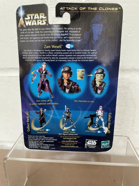 Star Wars Attack Of The Clones Zam Wesell Bounty Hunter Collection 1 Figure 3
