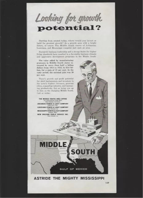 Middle South Power & Light Companies AND Quaker State Oil, Oil City PA 1960 Ads