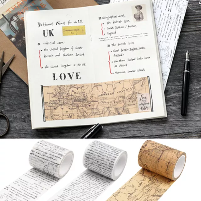 School Washi Tape Vintage Style Planner DIY Decoration Stationery For Journaling