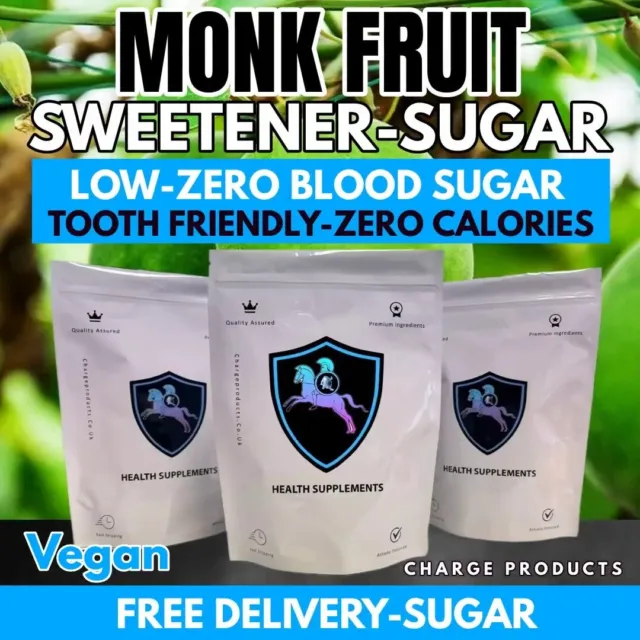 Monk Fruit Sweetener 250g Diabetic Sugar Zero Calories Low Blood Tooth Friendly