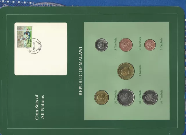 Coin Sets of All Nations Malawi 1995-1996 UNC 1 Kwacha 50,20 Tambala 96