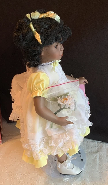 VTG Paradise Galleries Treasury Porcelain Doll NICOLE 13" African American w/Box 10