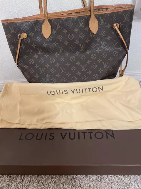 LOUIS VUITTON NEVERFULL MM Monogram with Red Interior, Dustbag, Base  $1,230.00 - PicClick