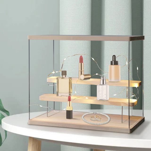 Clear Acrylic Display Case LED Light Box Collection Retail Display Stand