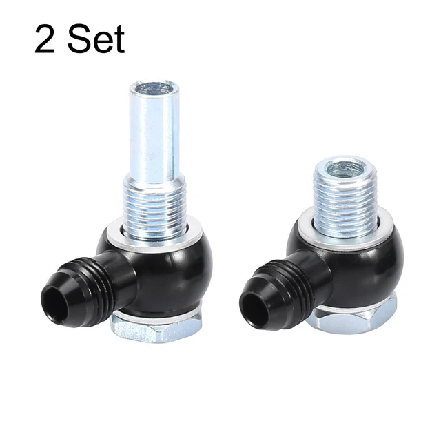 Auto Engine Transmission Oil Cooler 90 Degree Connector Banjo Fittings - 2 Set
