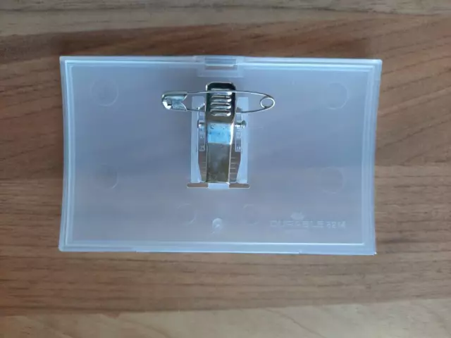 Namensschild Durable 8214 Click Fold 9x5,4cm Kombiklemme Ausweishalter Karten