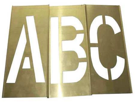 Zoro Select 20Y508 Stencil Set,Letters, Punctuation,Brass, 20Y508