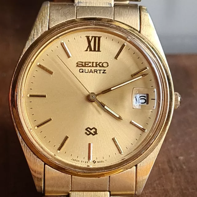VGC GOLD SEIKO Quartz SQ Watch 5V22-6000,working/ looking fine £ -  PicClick UK