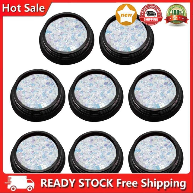 1 scatola paillettes per unghie sfumate UV fiocchi fetta trucco polveri glitter miste