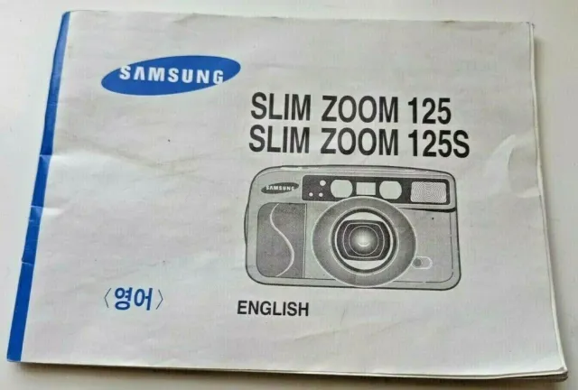 Libro de instrucciones/manual genuino para cámara Samsung Slim Zoom 125 y 125S