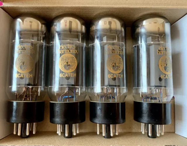 4 ELECTRO-HARMONIX 6CA7 EH VACUUM ELECTRON TUBES MATCHED QUAD EL34, 30 hors use