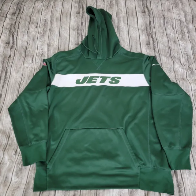 Nike NFL New York Jets Hoodie Men’s Size XL Green Football Pullover Jacket