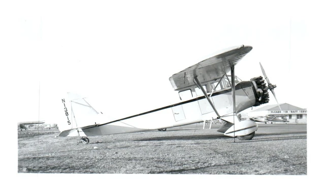 Stinson Reliant Straight Wing Plane VTG Photo 5x3.5" N13815 McCabe Aircraft Srv