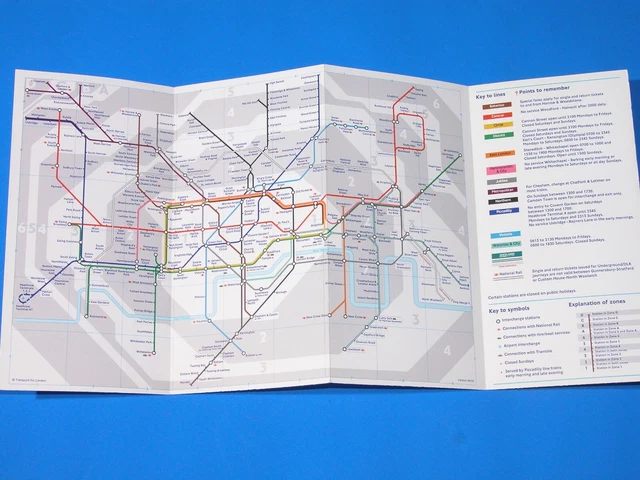 LONDON UNDERGROUND TUBE Map April 2003 Magic River Thames Lady - Mint ...