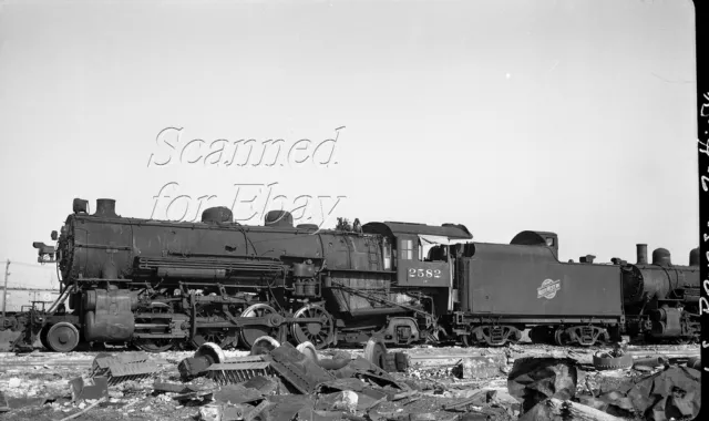 July 54  Chicago Northwestern #2582 ORIGINAL PHOTO NEGATIVE-Railroad