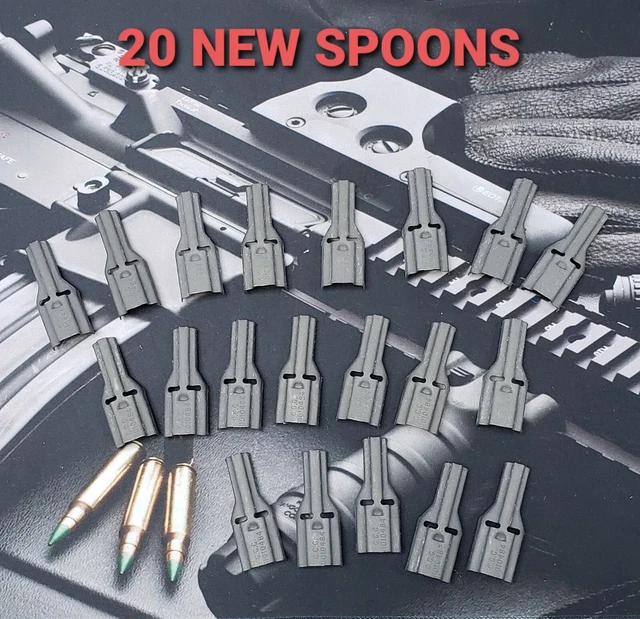 5x USGI Magazine Spoon Stripper Clip Loader – .223 / 5.56 NATO, Steel, 10-Round