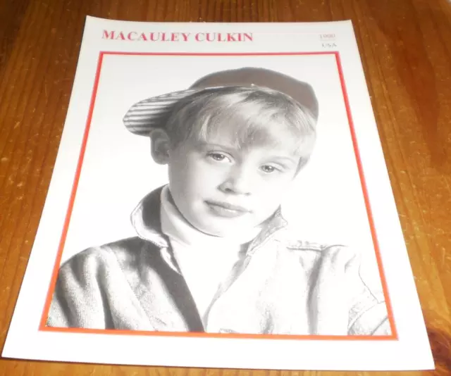 Starportraitkarte- Macauley Culkin / 1990 ,guter Zustand