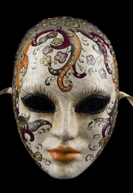 Mask from Venice - Face Woman Oriental Paper Mache Collection Prestige 22562