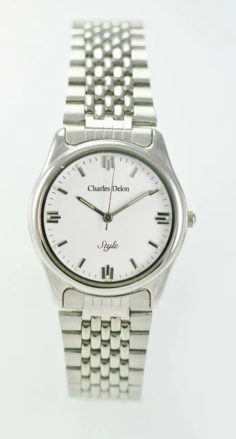 Montre Bracelet Femme Charles Delon - Mouvement à Quartz - Boîtier Et Bracelet Acier - Couleur Or/or Blanc