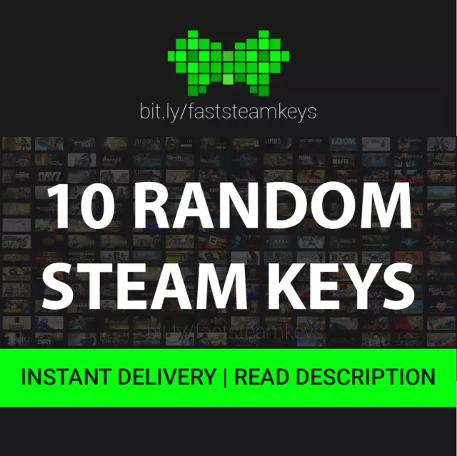 10 Random Steam Game Keys / FREE REGION / GLOBAL KEY /  INSTANT DELIVERY