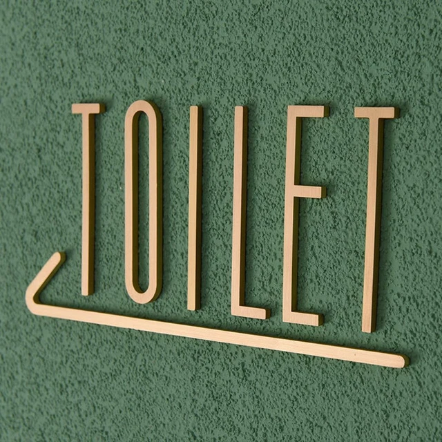 TOILET DOOR SIGN Bathroom Signage Toilet Symbol Restroom Sign WC Plaque