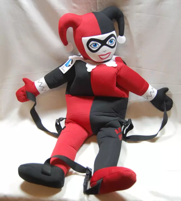 DC Comics Harley Quinn Backpack, Back Buddy, Red And Black Officially licensed