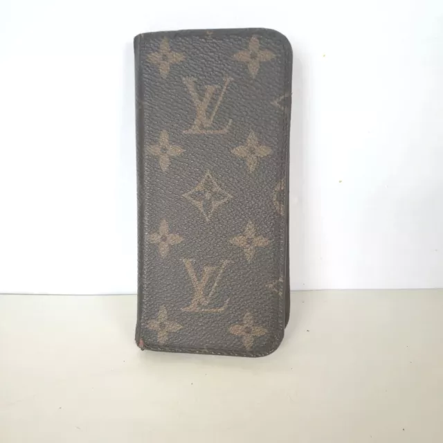 Authentic Louis Vuitton Monogram Folio Iphone 8 Case Pink M61906 LV J9000