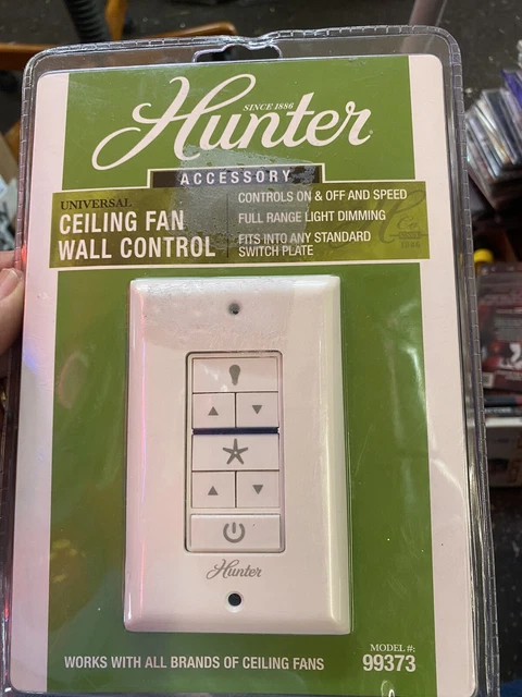 Universal Wall Mount Ceiling Fan Remote Control With Receiver - 3 Speed & Dimmer For Hunter, Harbor Breeze Fans - View #4