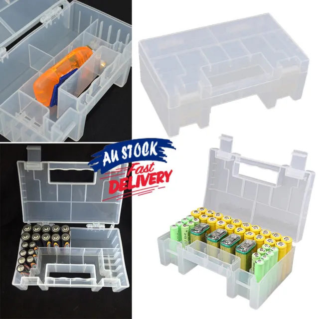 1pc Battery Storage Organizer Box With Combination Of Aa And Aaa