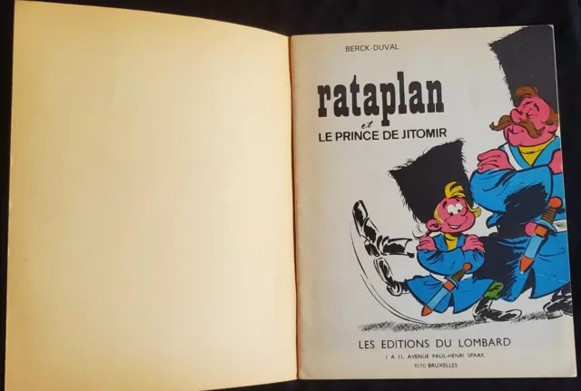 Rataplan T05 Le Prince de Jitomir EO 1970 H34 Tintin Berck Très bon état TTBE 2