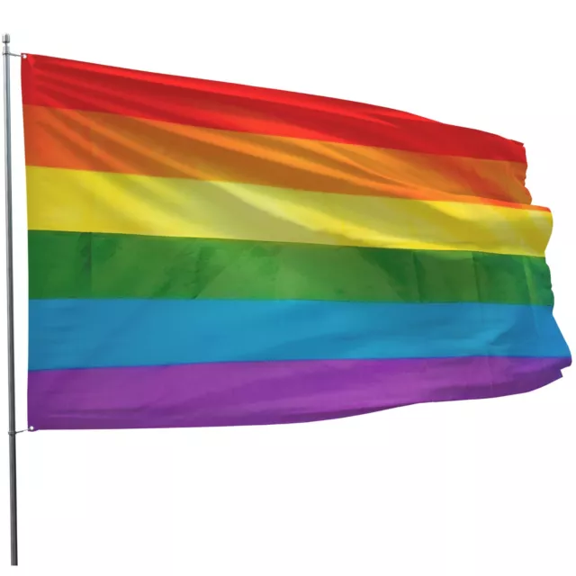 Extra Large Gay Pride Rainbow Flag for Parade Festival 5 x 3ft (150cm x 90cm)