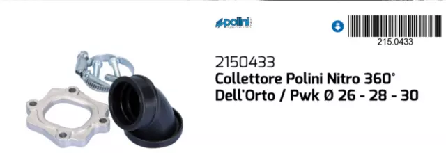 Collettore Aspirazione 360° Ø26-28-30 Benelli Pepe 50 Old 2011