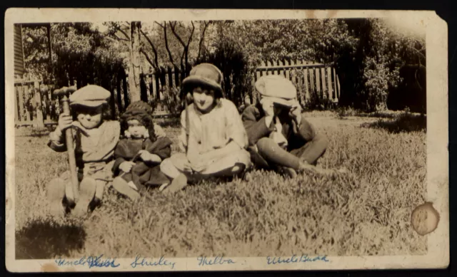 from ALBUM * SNAPSHOT 1924 photo from your MOM & UNCLE names on back and bottom