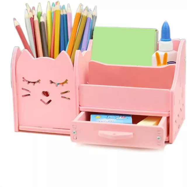 Desk Organiser Pen Holder Pink Pen Holder For Kids Stationery Storage Organizer
