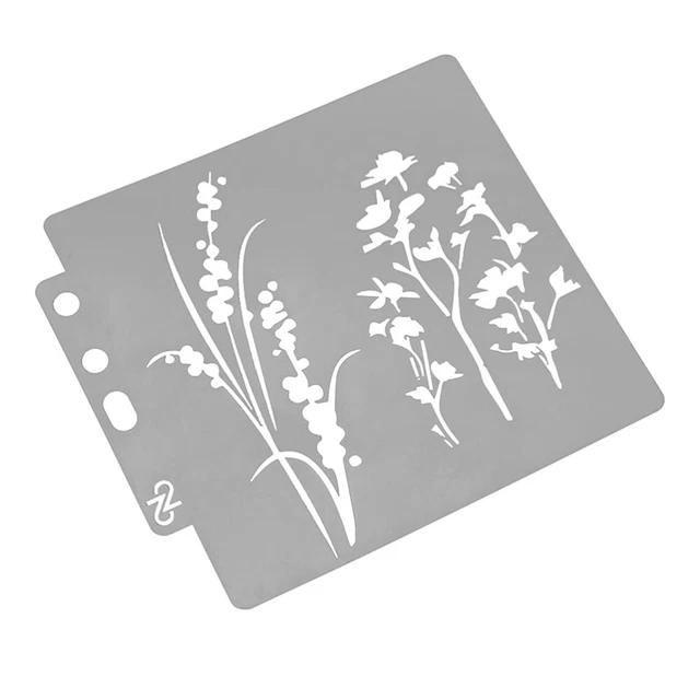 16 Stencil Per Pittura 15x15 Cm – Motivi Onde, Pietra, Craquelé, Geometrici – PET Riutilizzabile Per Pareti E Tessuti