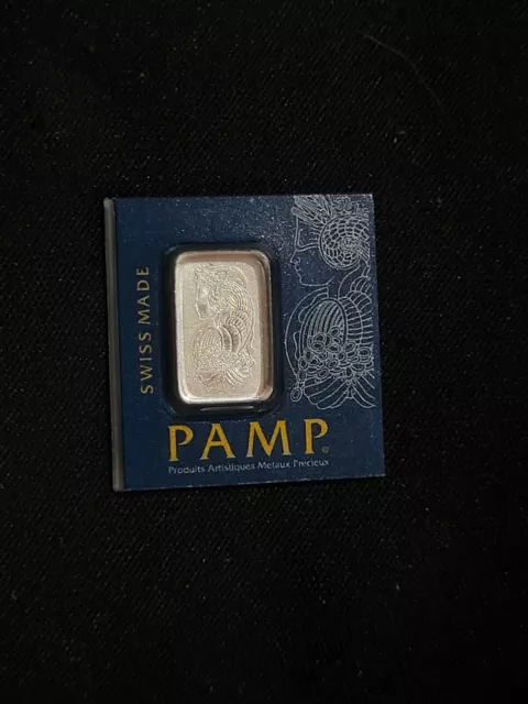 1 gram Platinum Bar - PAMP Suisse Lady Fortuna (In Assay)