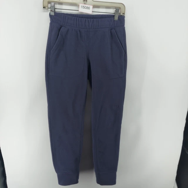 REI joggers girls size medium purple/blue fleece sweatpants pockets winter