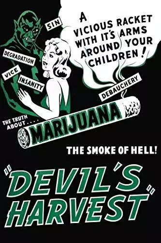 Devils Harvest Marijuana Retro Movie Art Print Poster 24x36