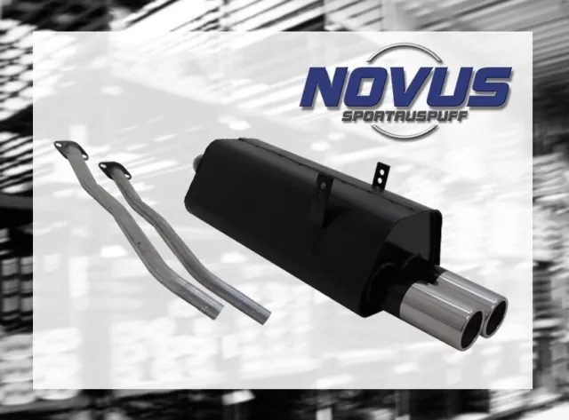 NOVUS Sportauspuff Gruppe N ESD 2x 76 mm rund für 3er BMW E36 325i