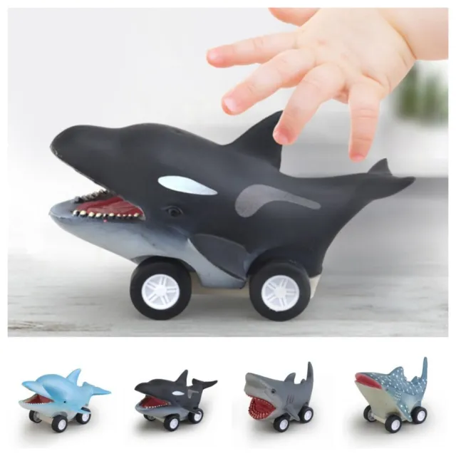 Whale Shark Dolphin Inertia Car Toy Children/Kids/Toddlers Press & Go Cars Toy+