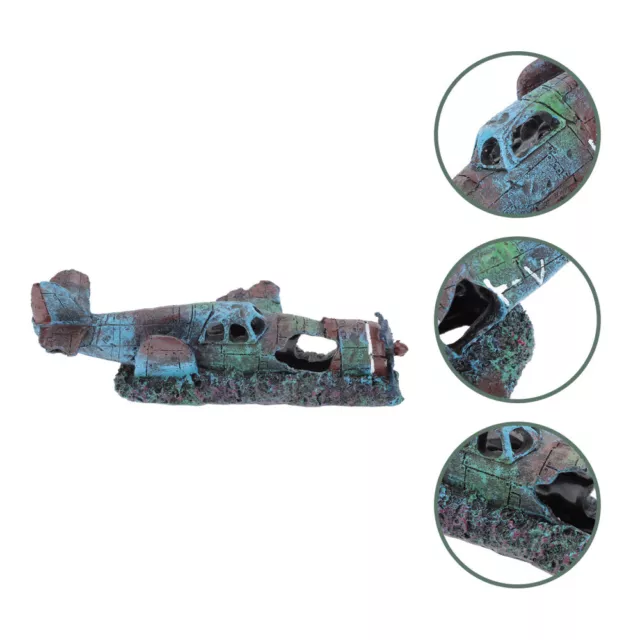artificial airplane decorations Shrimp Habitat Fish Tank Rockery Aquarium Betta