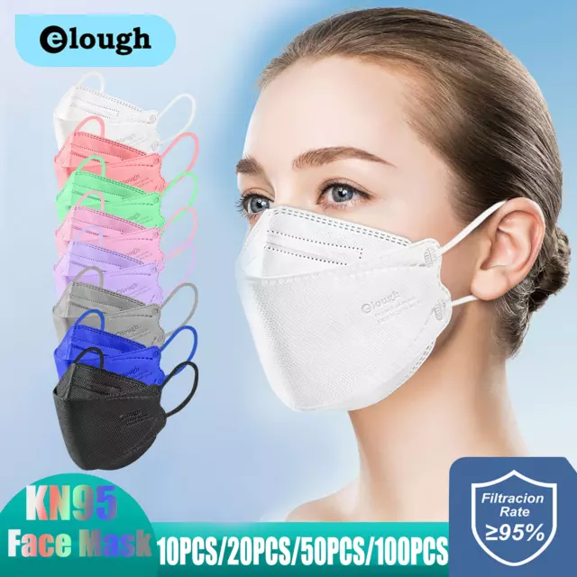 5-100PCS KN95 KF94 Certified Bulk Disposable Respirator 3D Face Mask 4-Layer Lot