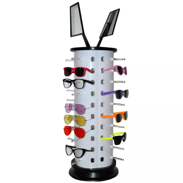 Display For Sunglasses 40 Pcs Stand Rotating Spining With Mirrors Mod4056