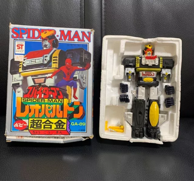 Popy Chogokin Spider Man Leopardon Phase 2 GA-89 w/Box Missing Parts Japan USED