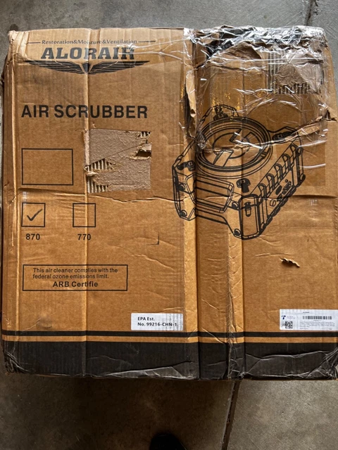 NEW ALORAIR  870 550 CFM Commercial Air Scrubber with UV-C Light
