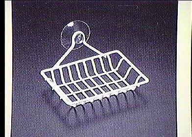 Porta sapone da parete con ventosa in filo metallico