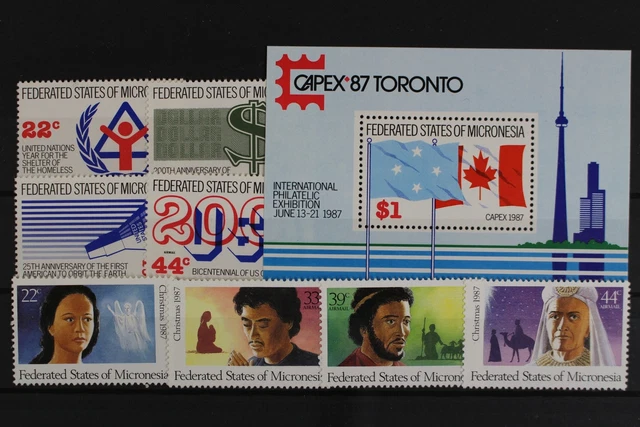 Mikronesien, MiNr. 68-76, Jahrgang 1987, postfrisch / MNH - 633017