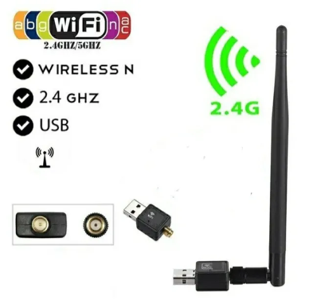 Mini Adattatore Usb Pc Wifi Mbps Antenna Chiavetta Wireless Wi Fi