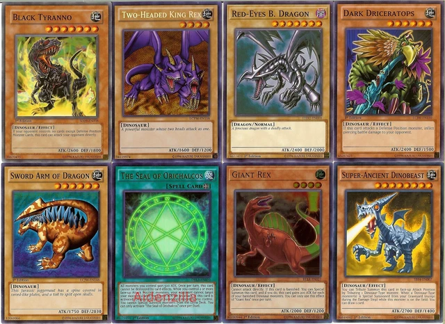 YUGIOH REX RAPTOR Dinosaur Deck - Two-Headed King Rex, Red-Eyes, Orichalcos  $30.00 - PicClick
