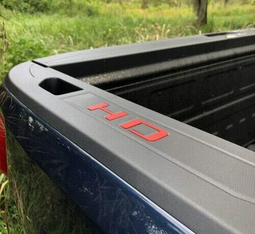 Red HD Bed Rail Letter Inserts 2020 2021 Chev Silver-ado HD 2500 3500 BOTH SIDES